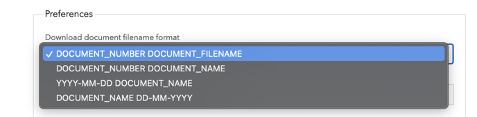 File download naming formats